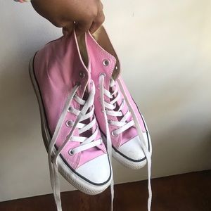 Pink High Top Converse Sneakers
